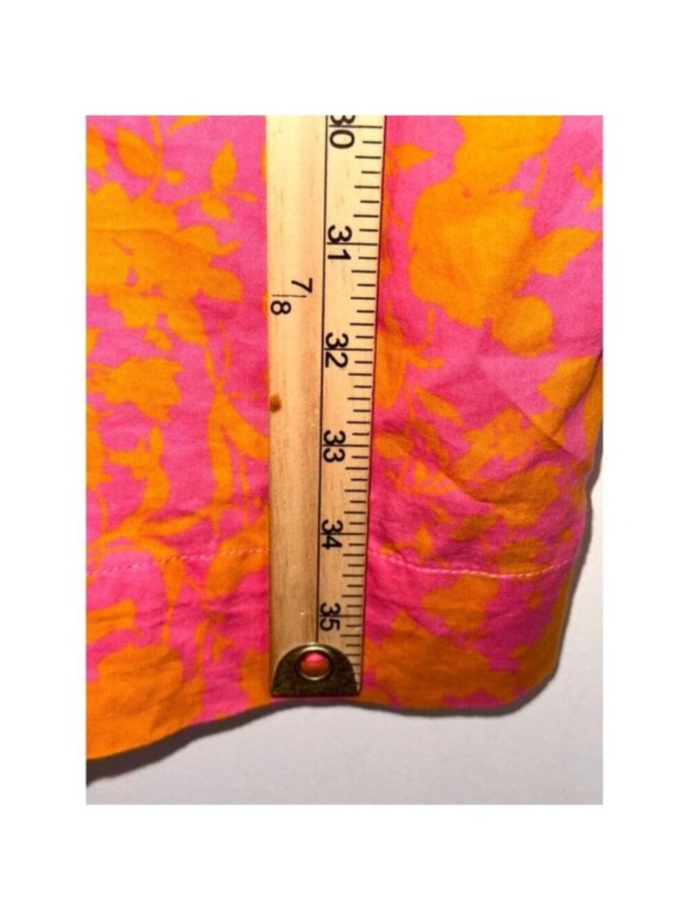 Free Assembly Womens Floral Pink & Orange Dress XXL 100% Cotton Made In India - Picture 10 of 11